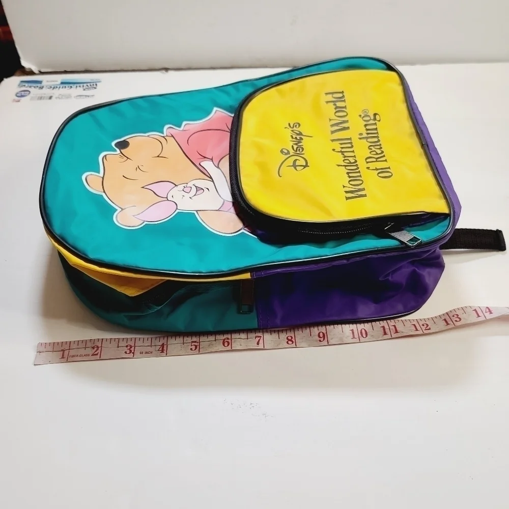 Vintage 90s Y2K Winnie The Pooh Wonderful World of Reading Backpack